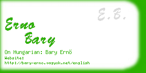 erno bary business card
