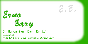 erno bary business card